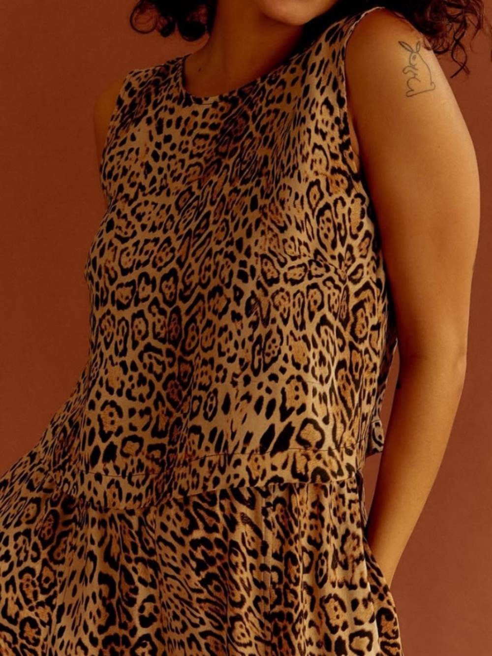 Beyond Nine Esme Top in Leopard Cupro